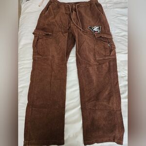 Felix The Cat Universal Studios L Brown Corduroy Cargo Pants